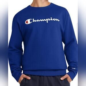 VINTAGE CHAMPION BLUE CREWNECK SWEATSHIRT MEN’S SIZE L – AUTHENTIC ATHLETICWEAR